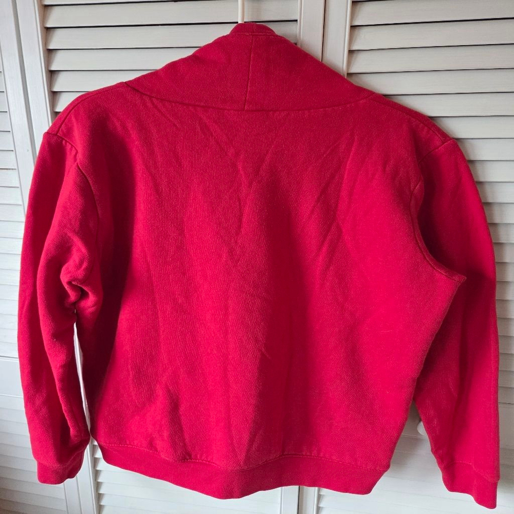 Pink Victoria's Secret Red and Black sherpa pullover cowel drawstring - Picture 7 of 9